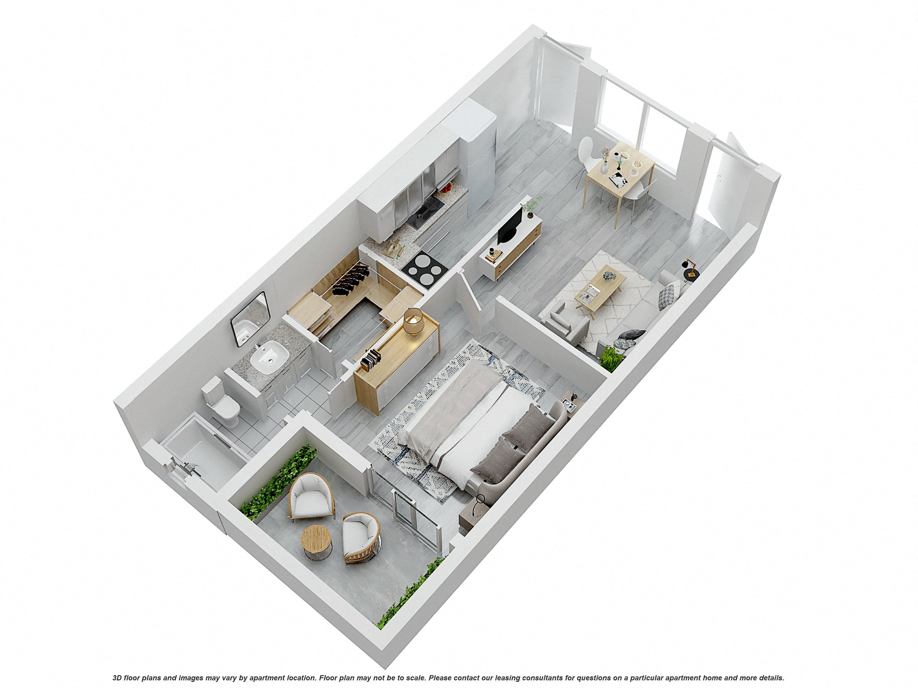1 Bedroom/ 1 Bathroom